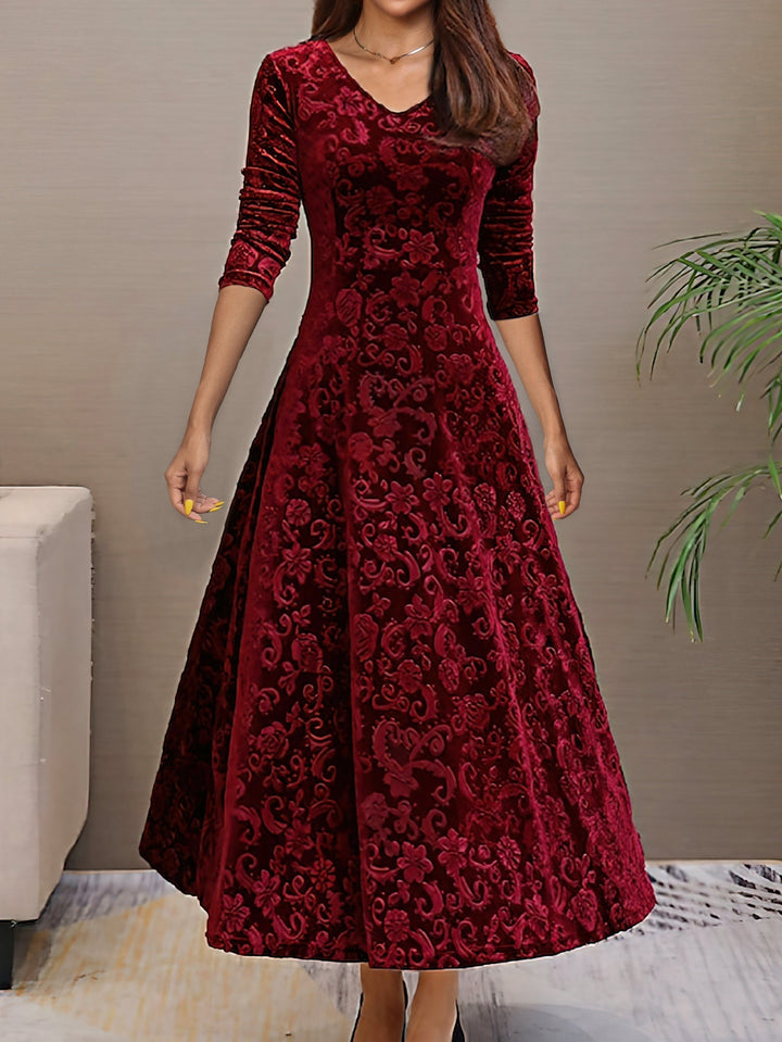 Carine | Elegant Velvet Dress for the Holidays