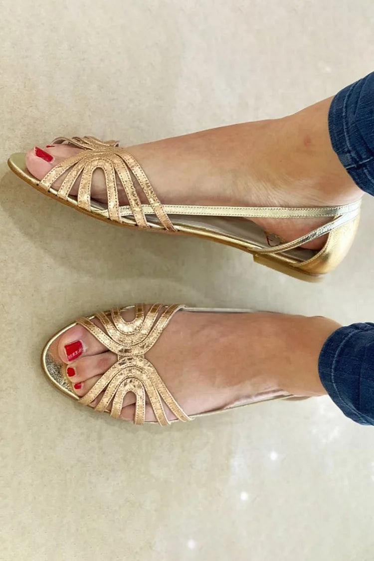 Eleonora | Gold Summer Sandals
