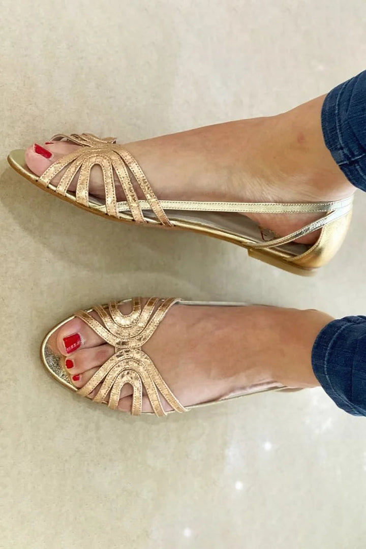 Eleonora | Gold Summer Sandals