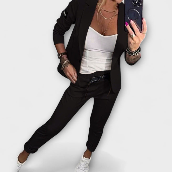 Greta | Elegant Set of Top, Jacket and Trousers