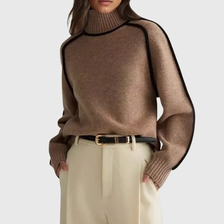 Carine | Elegant jumper with a high collar