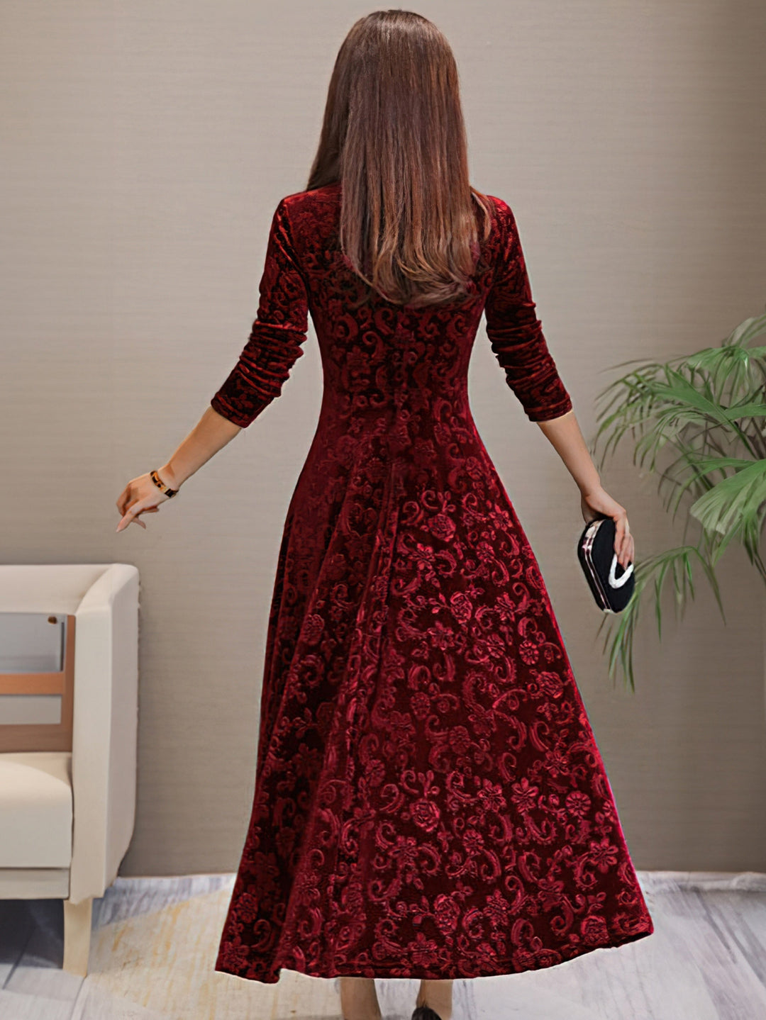 Carine | Elegant Velvet Dress for the Holidays