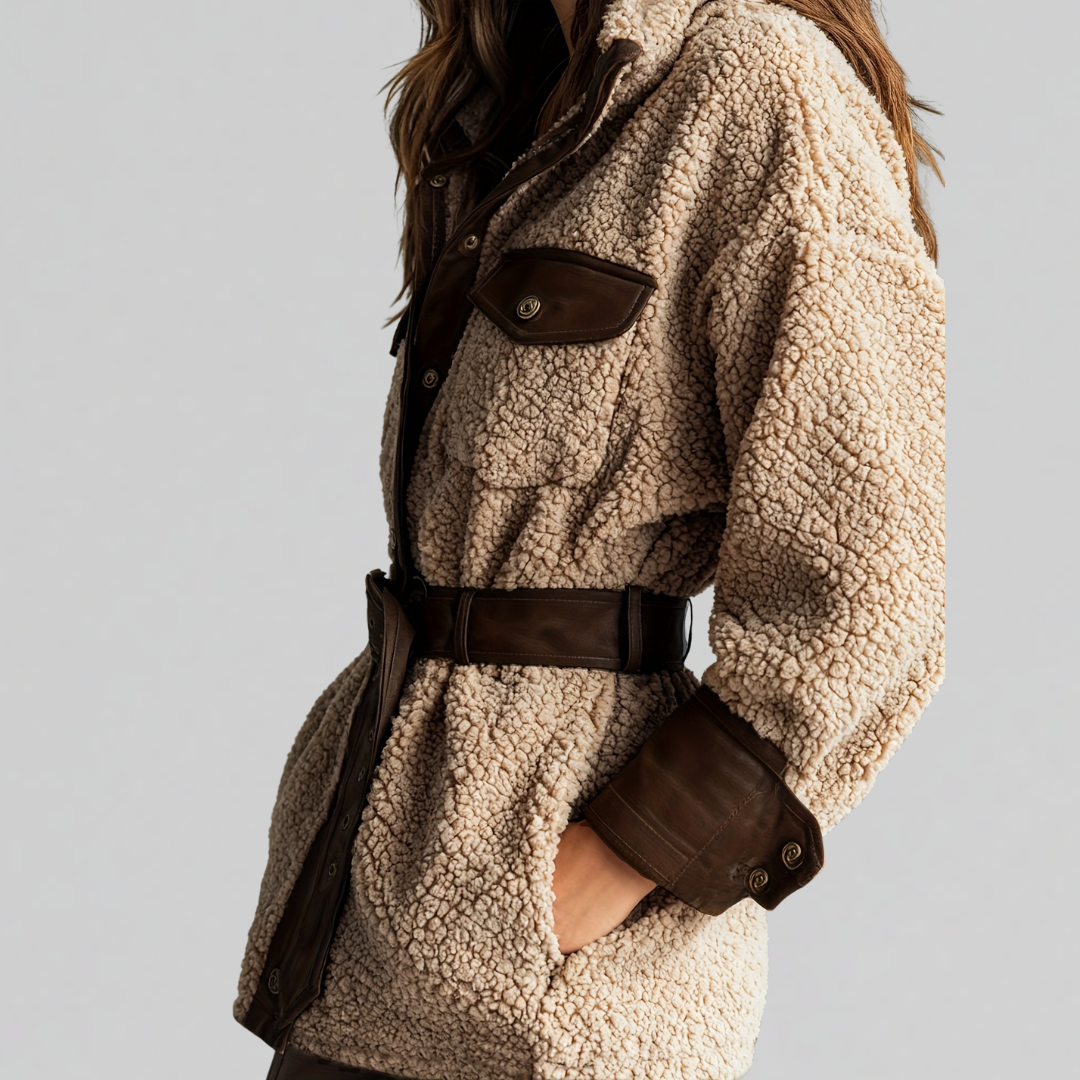 Laura | Teddy Coat with Belt