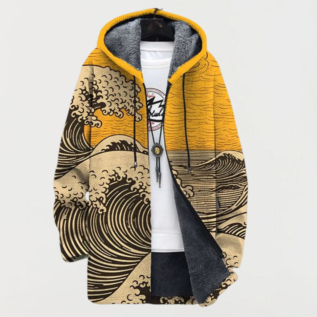 Wilma | Coat with Wave Pattern