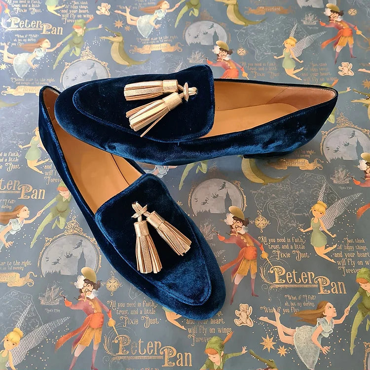 Celestia - Elegant Slip-Ons with Fringing