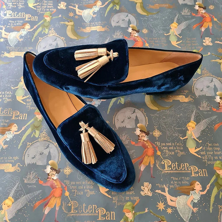 Celestia - Elegant Slip-Ons with Fringing