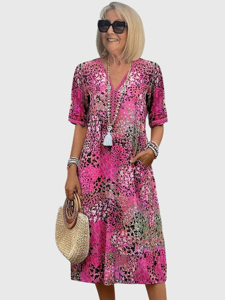 Sophie | Elegant Midi Floral Dress