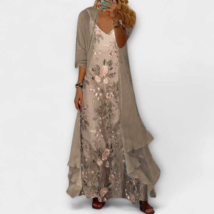 Caroline | Elegant two-piece maxi dress set