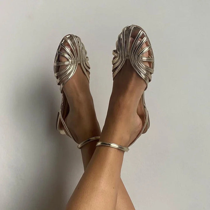 "Vittoria | Sandalen met Gouden Sieraden"