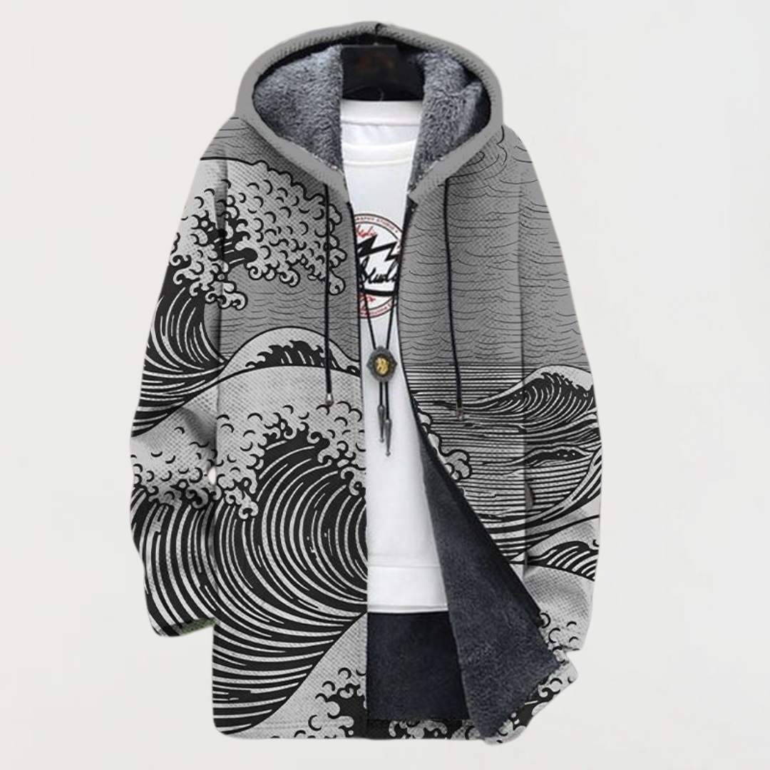 Wilma | Coat with Wave Pattern