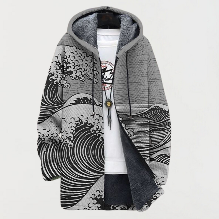 Wilma | Coat with Wave Pattern