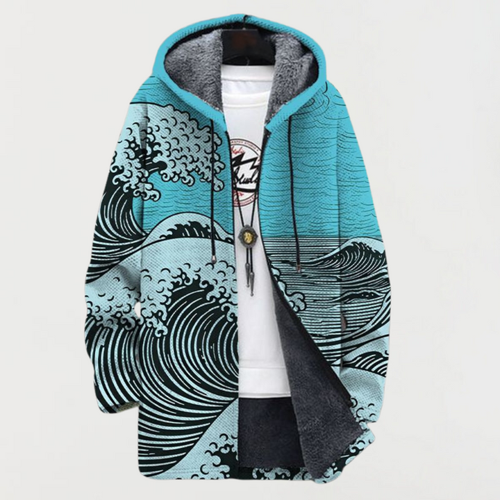 Wilma | Coat with Wave Pattern
