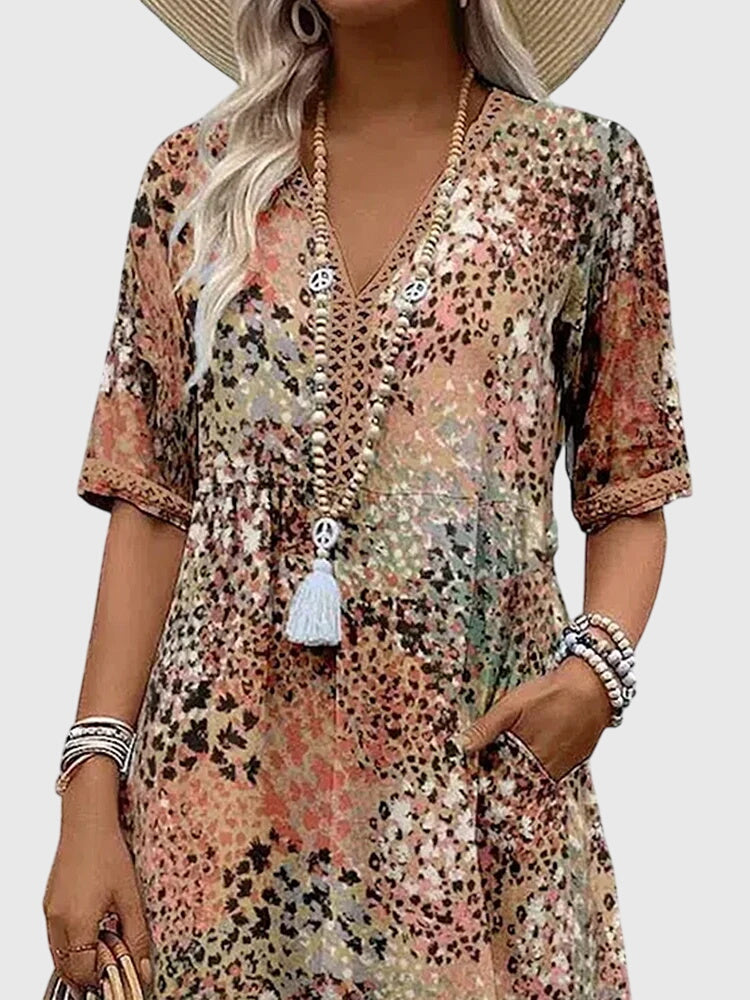 Anouk | Elegant Midi Floral Dress