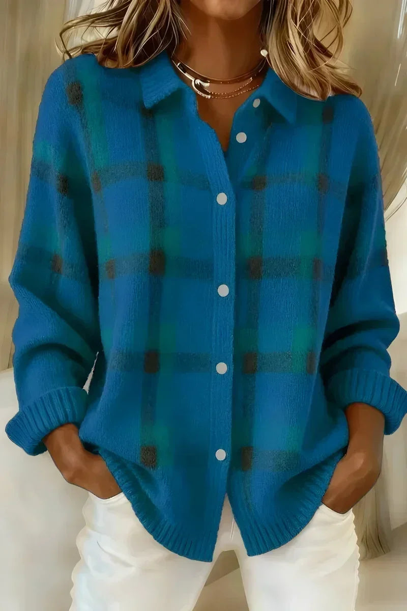 Vera | Brushed Checked Cardigan