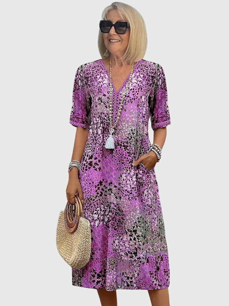 Anouk | Elegant Midi Floral Dress
