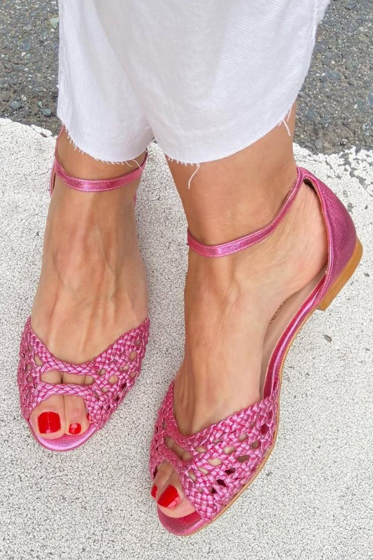 Isadora | Gold Braided Sandals