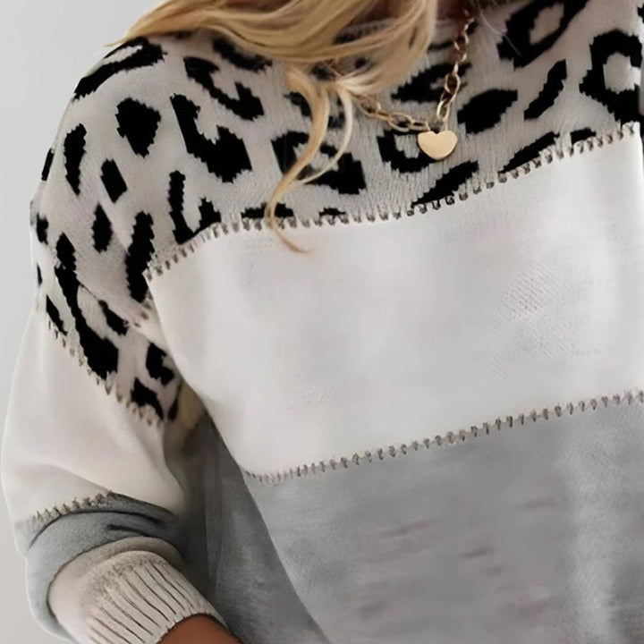 Senna | Sweater and Knitwear with Leopard Accent