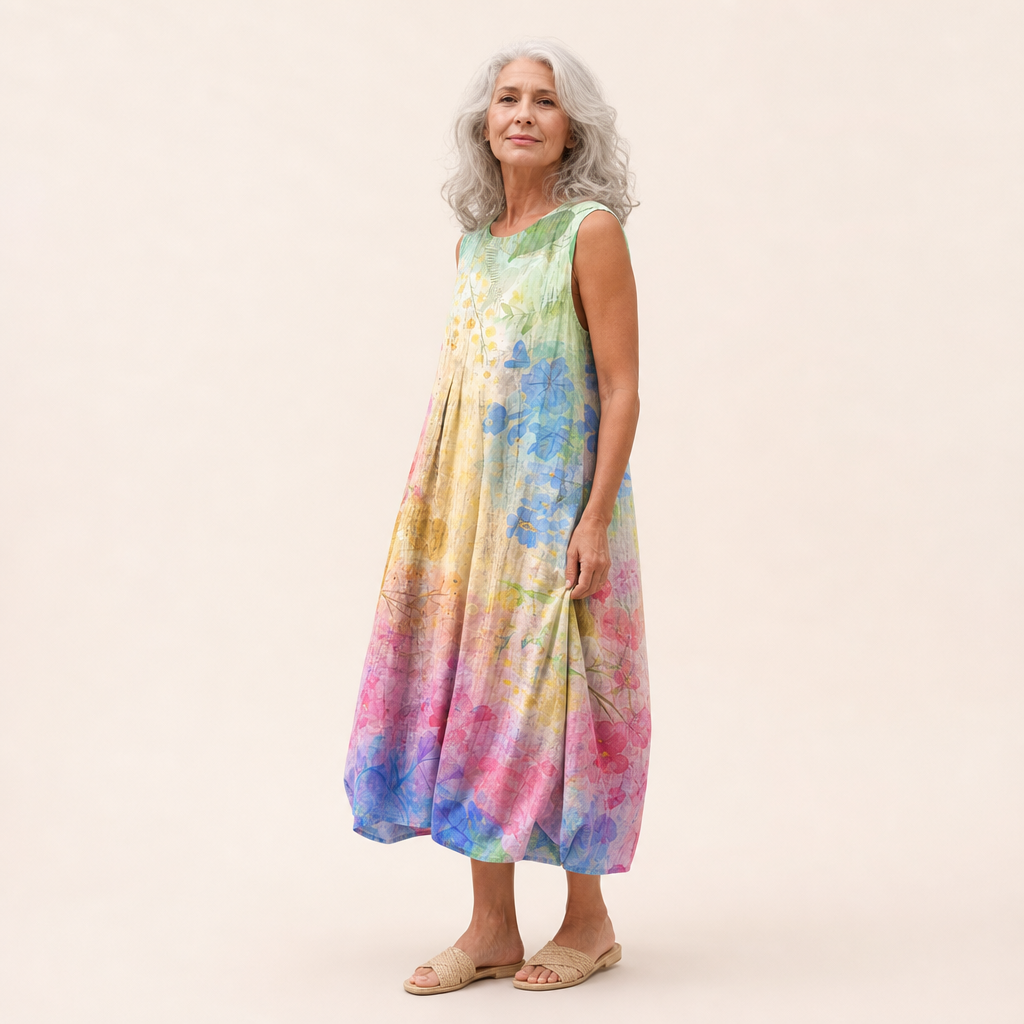 Laurine - Comfortable Summer Dress Without Sleeves