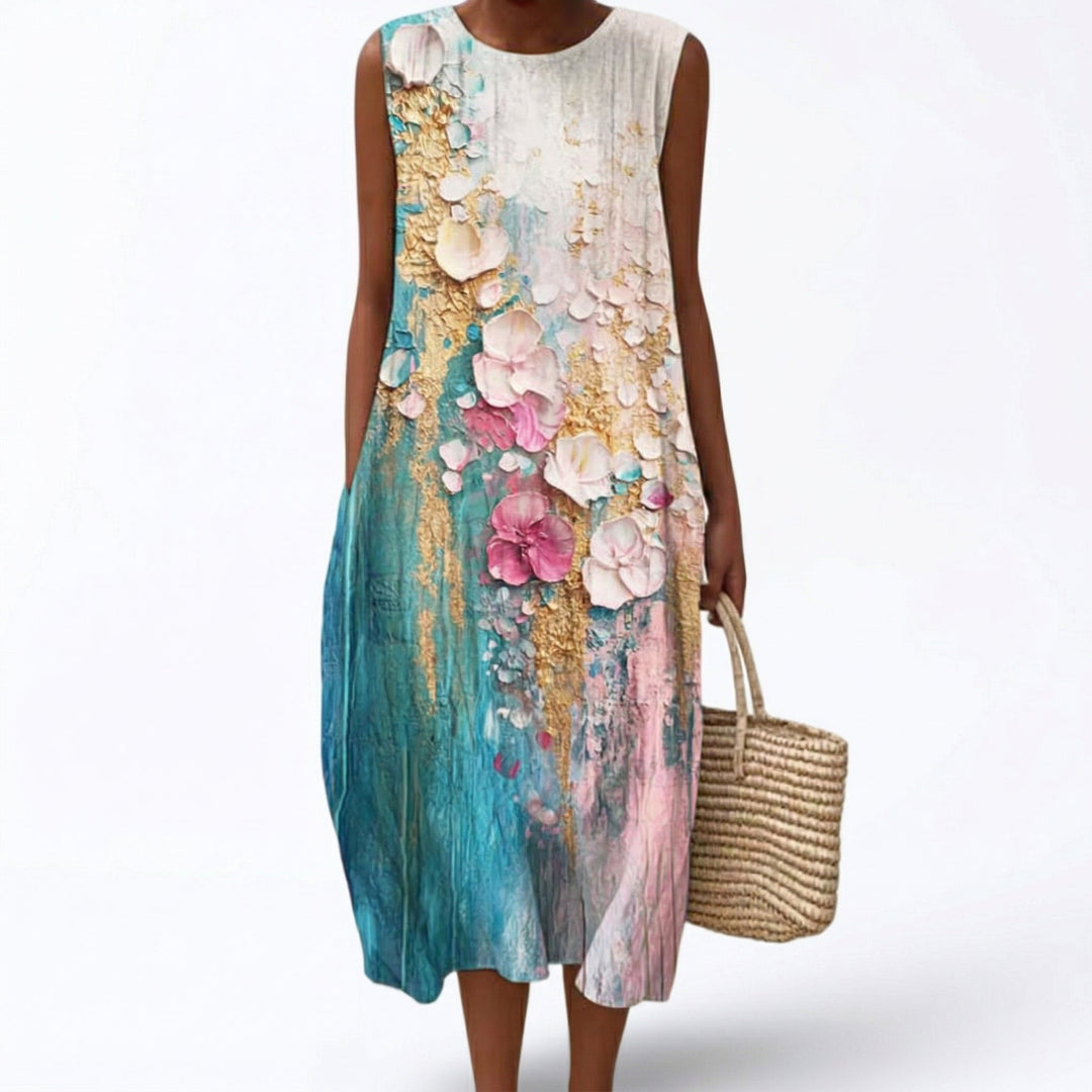 Floriane - Comfortable Summer Dress Without Sleeves
