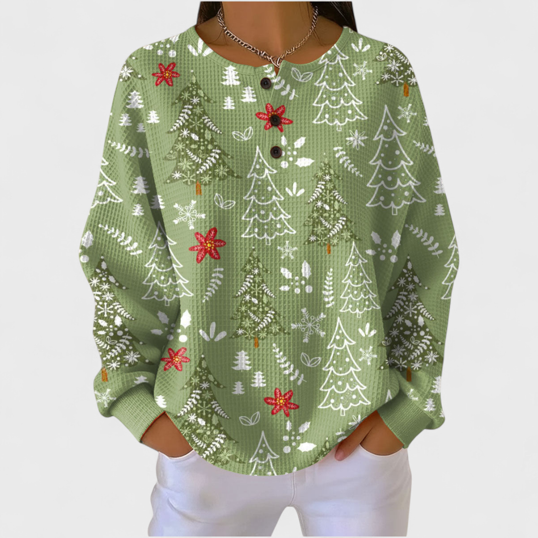 Marloes | Jumper with Christmas Tree Motif