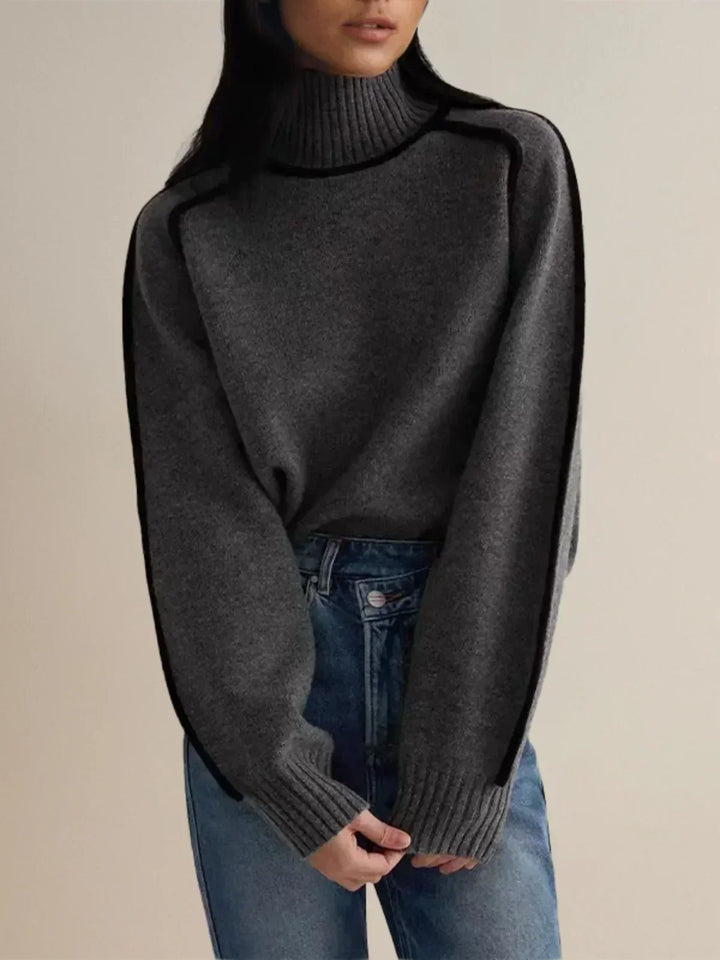 Carine | Elegant jumper with a high collar