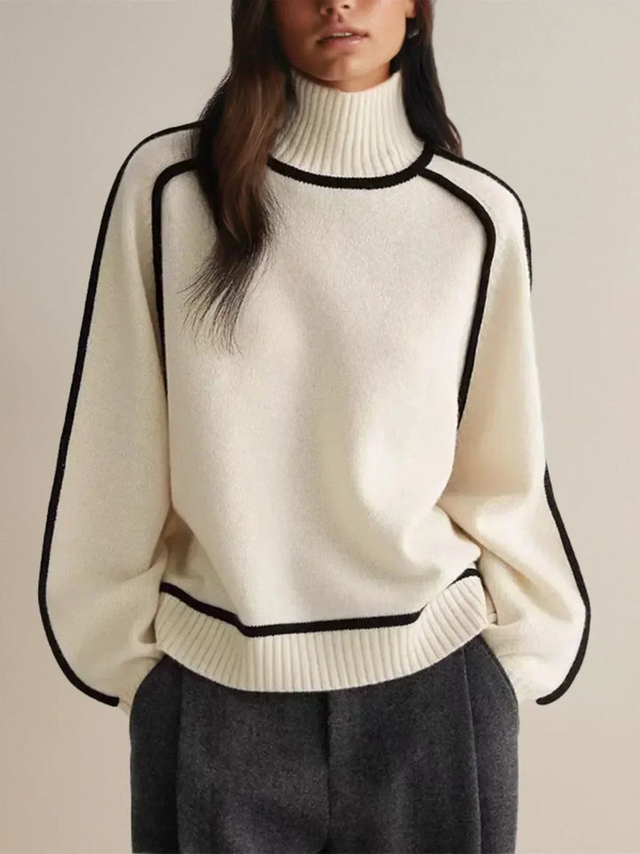 Carine | Elegant jumper with a high collar