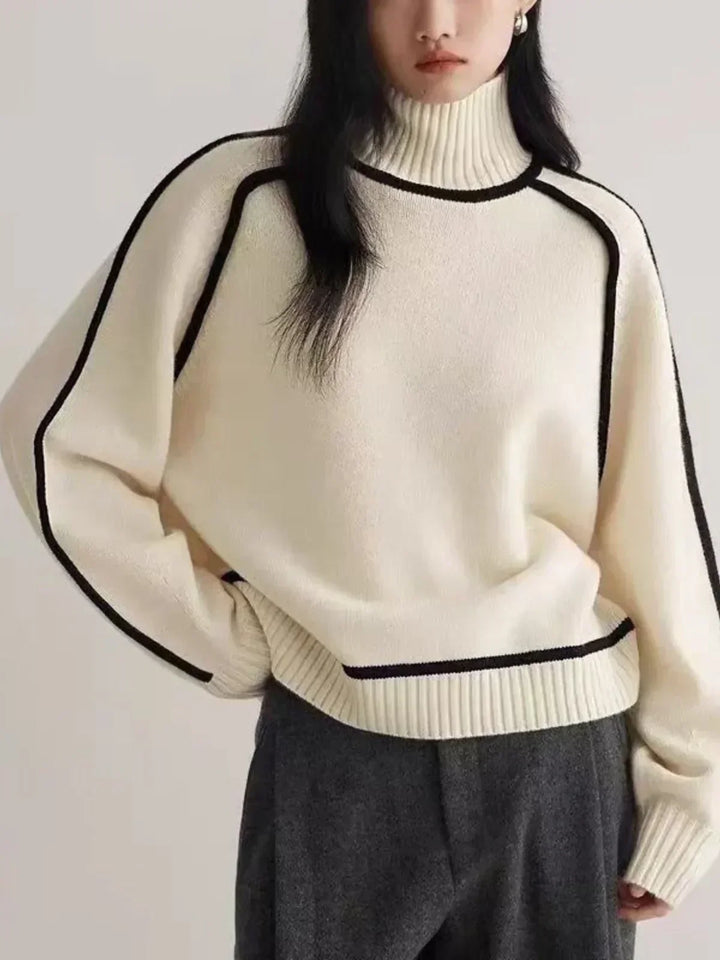 Carine | Elegant jumper with a high collar