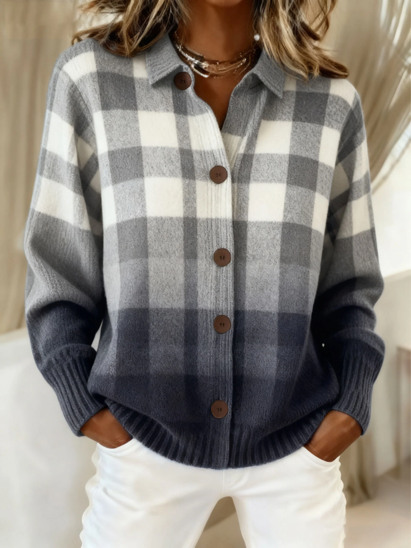 Lotte | Grey Ombré Cardigan with Buttons