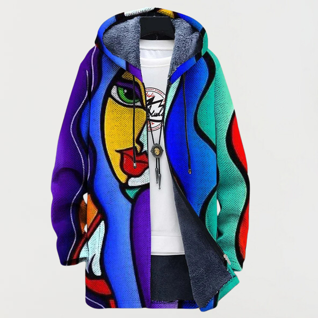Sandra | Jacket with Colourful Graphic