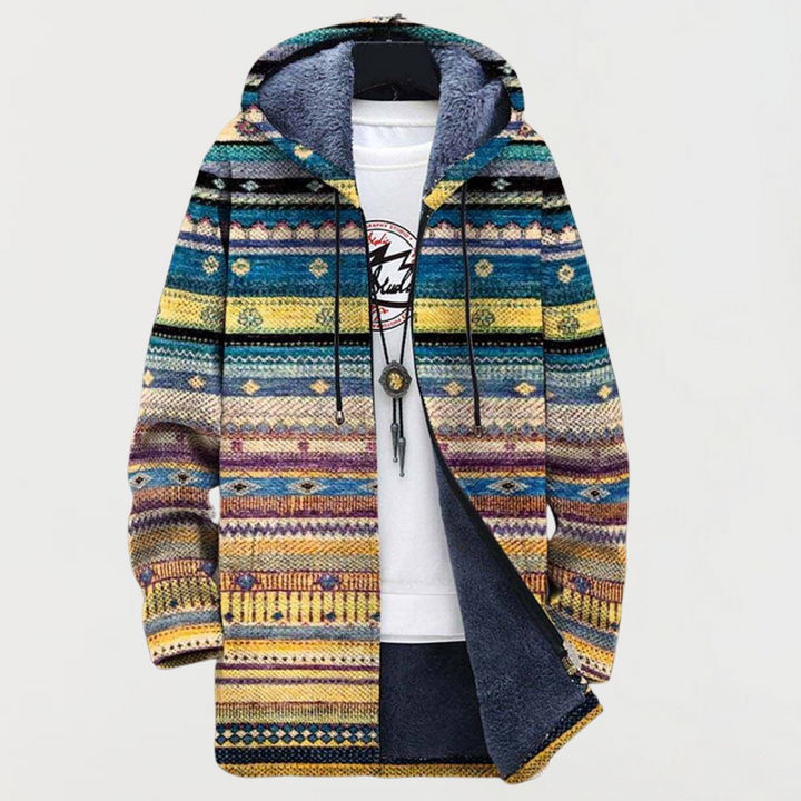 Ellen | Jacket with Fringes and Tribal Pattern