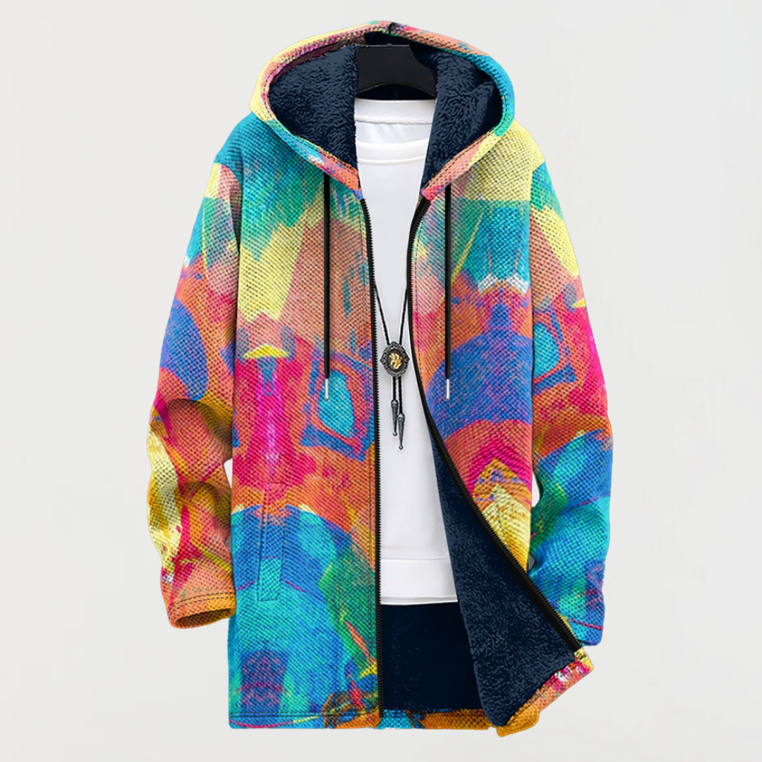 Kirsten | Jacket with Colourful Art Pattern