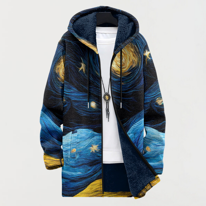 Monique | Coat with Starry Sky Pattern