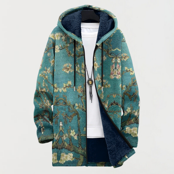Yvonne | Coat with Artistic Floral Pattern