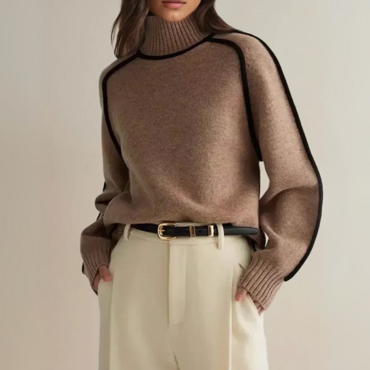Carine | Elegant jumper with a high collar