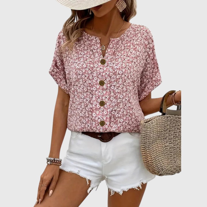 Lydia | Elegant Floral Top for Summer