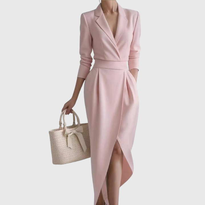 Silvia | Elegant Midi Draped Dress