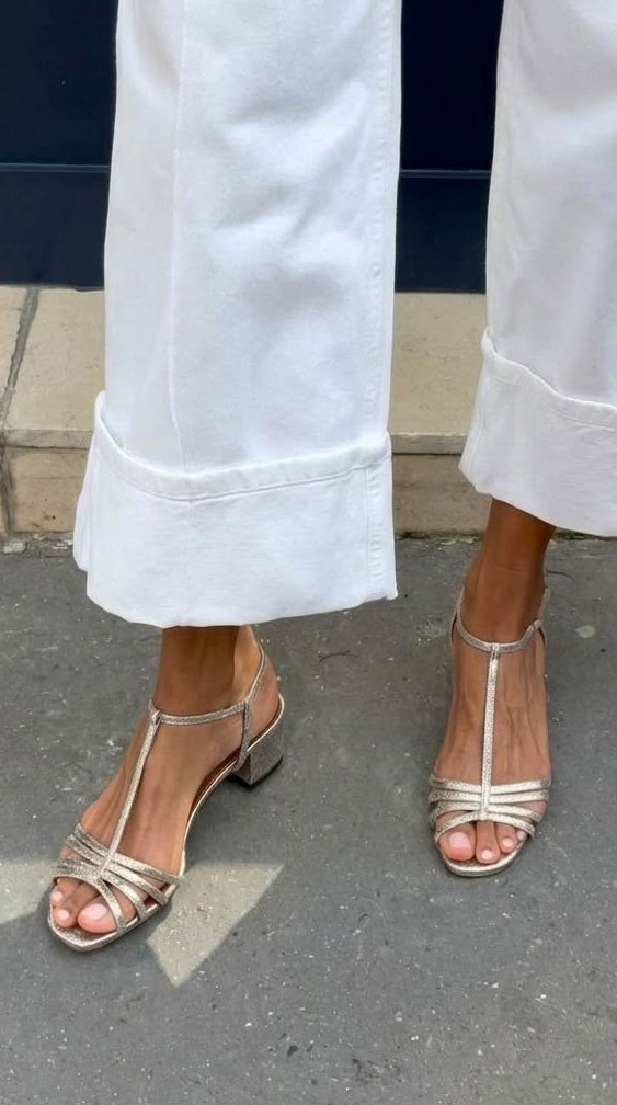 Allegra | Elegant Gold Sandals for Daily Wear