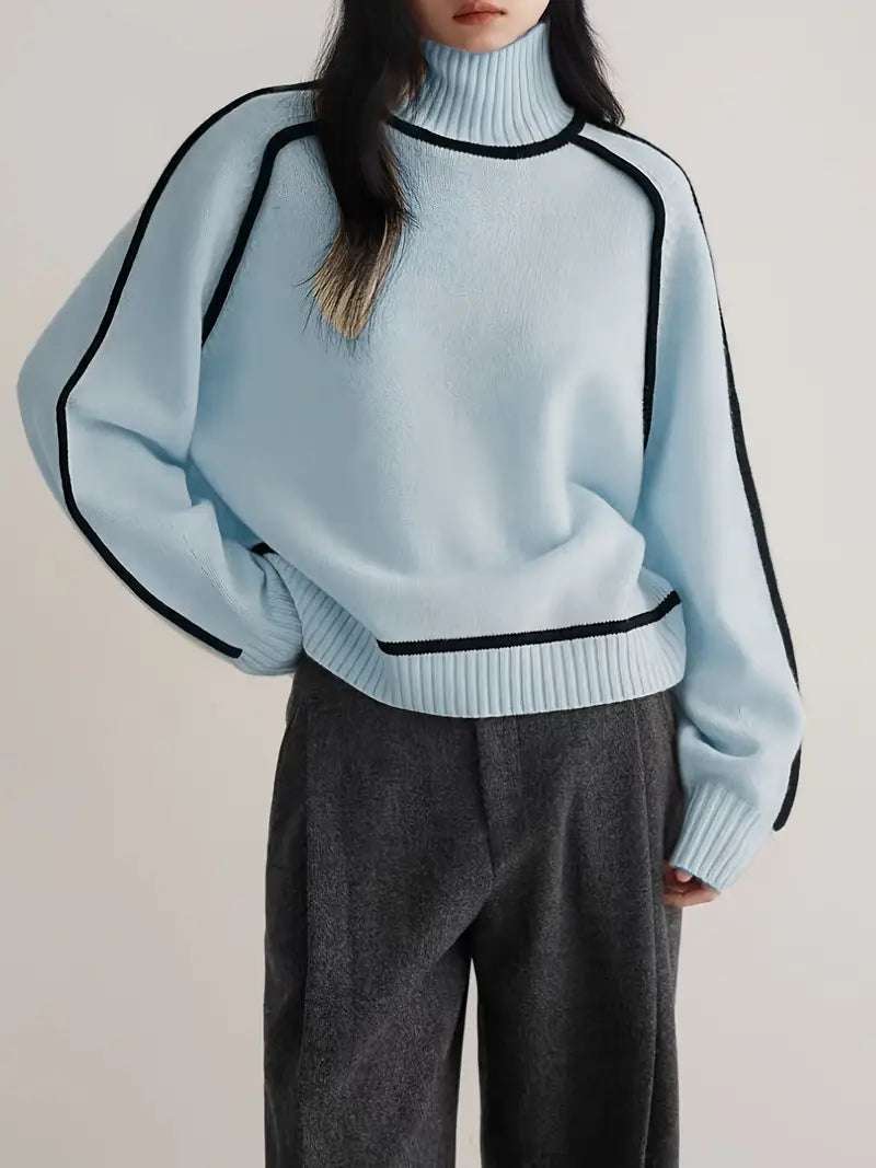 Carine | Elegant jumper with a high collar