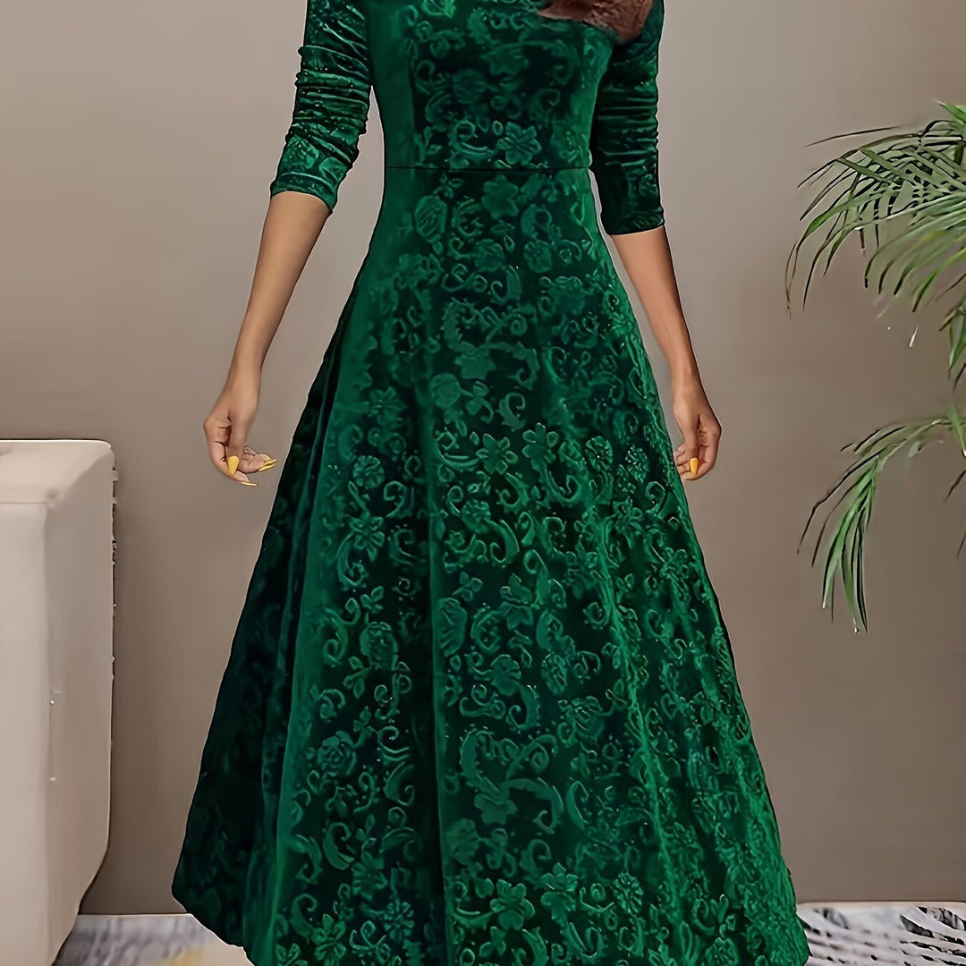 Isa | Elegant Maxi Dress with Pattern