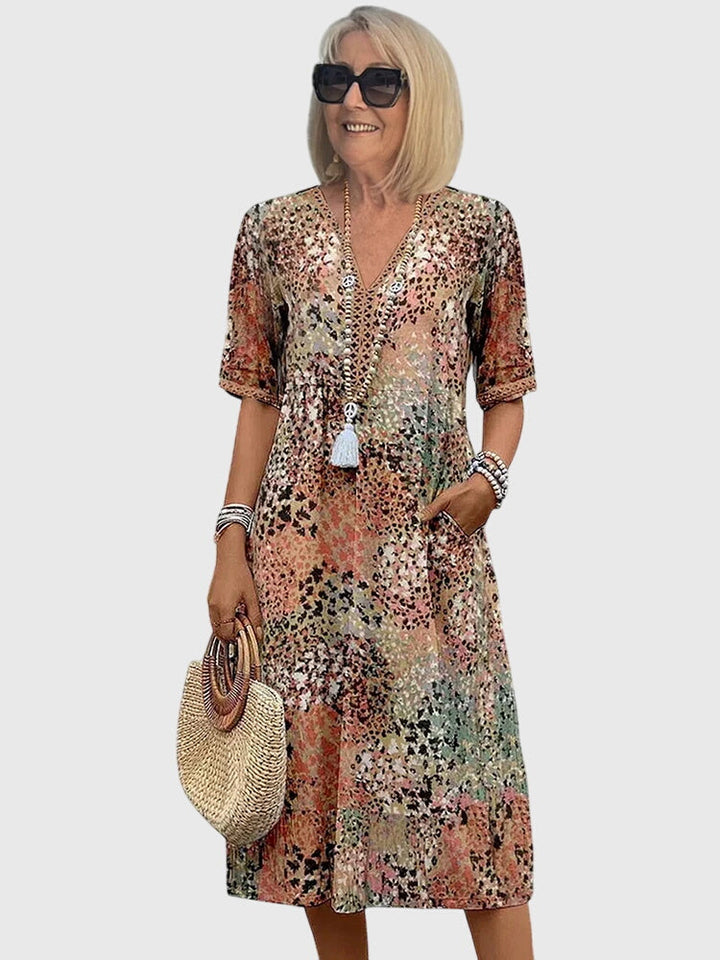 Anouk | Elegant Midi Floral Dress