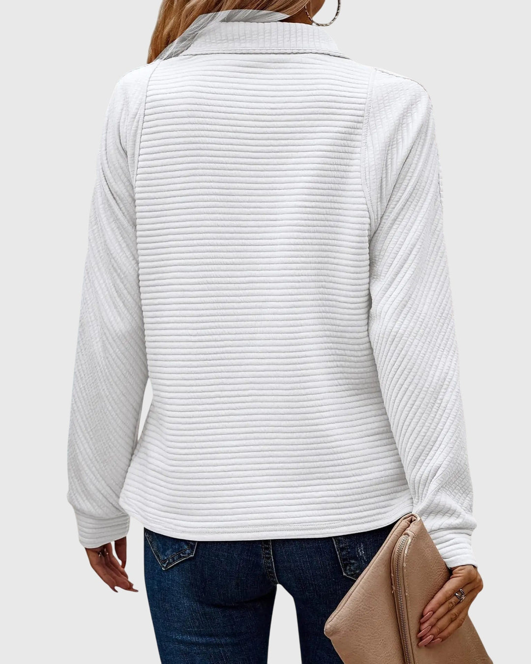 Nora | Elegant Jumper with Half Zip