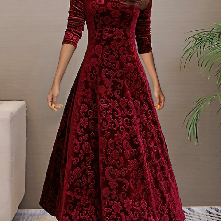 Carine | Elegant Velvet Dress for the Holidays