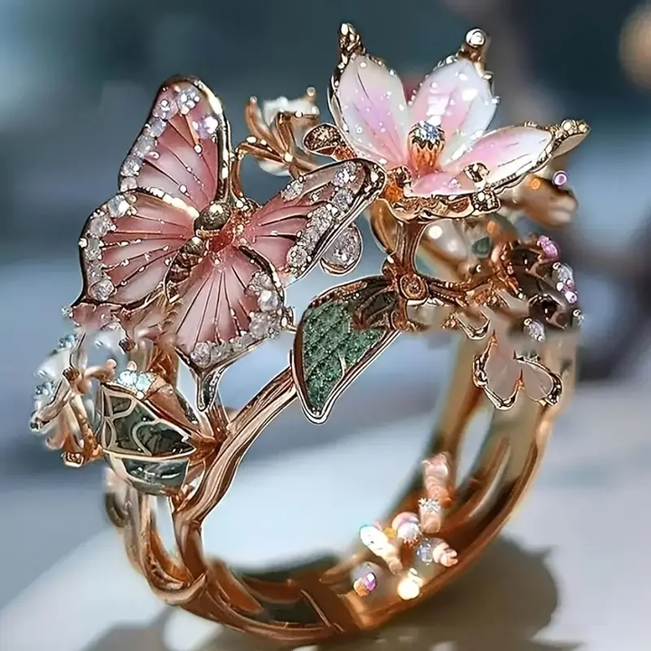 Zirconia Ring Butterfly Natural Light