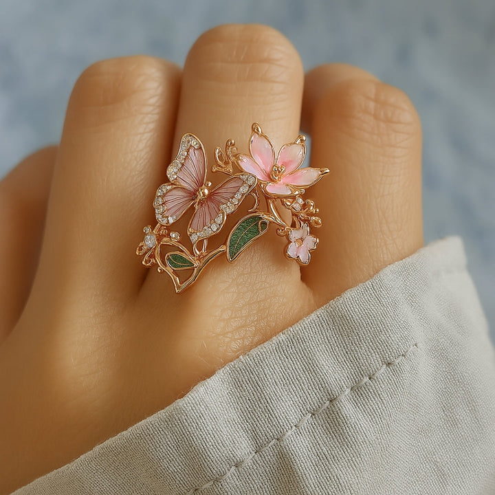 Zirconia Ring Butterfly Natural Light