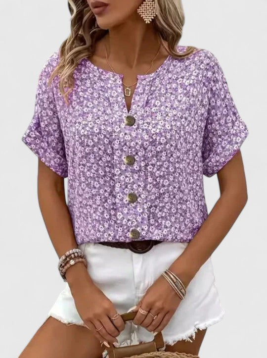 Lydia | Elegant Floral Top for Summer