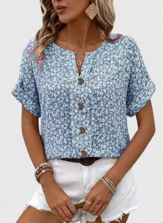 Christel | Elegant Floral Top for Summer