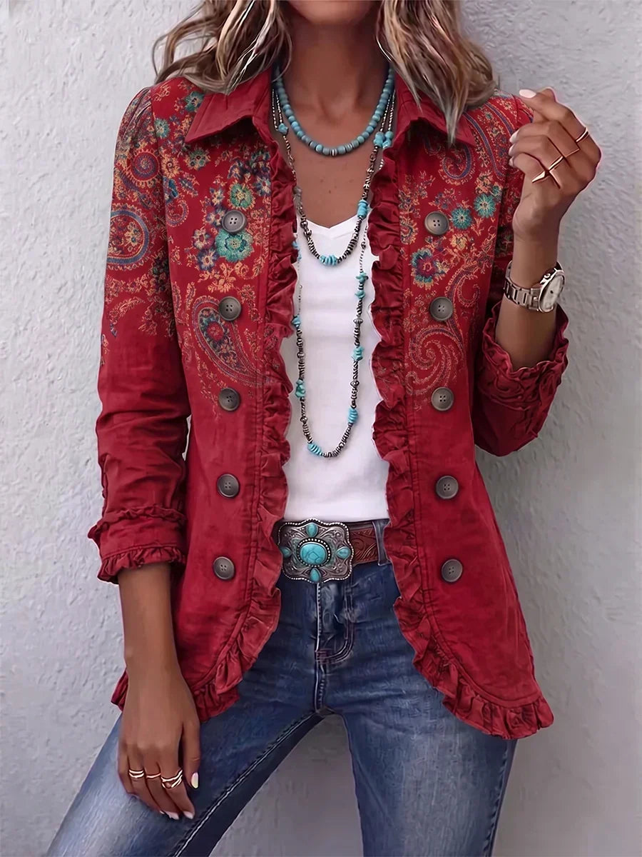 Sylvie | Bohemian Paisley Ruffles Jacket