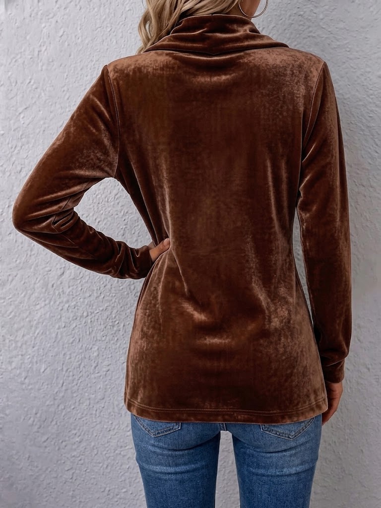 Renée | Vintage Revers Button Detail Long Sleeve Open Coat