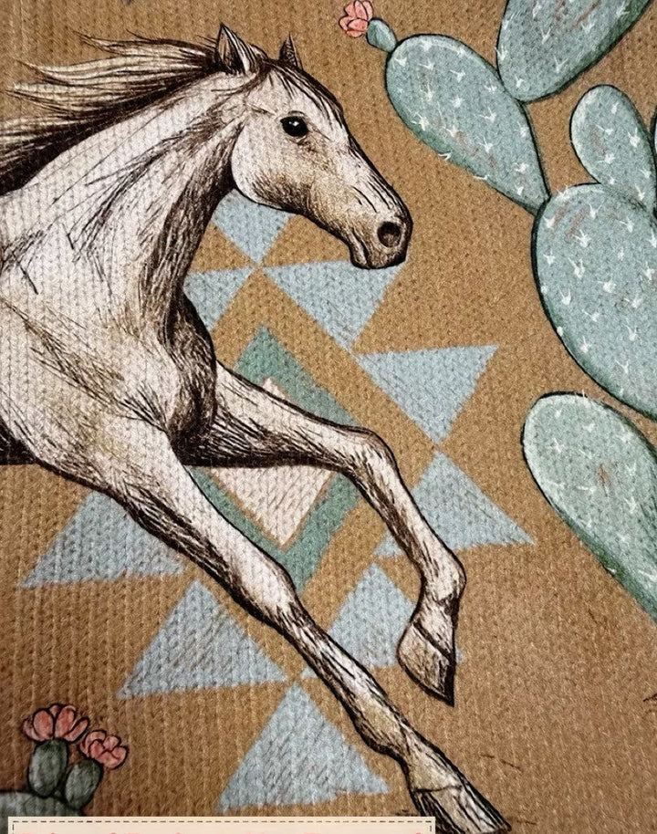 Giovanna™ | Zip Cardigan with Desert Horse and Cactus