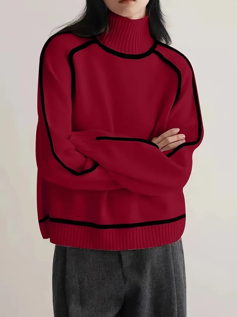 Carine | Elegant jumper with a high collar